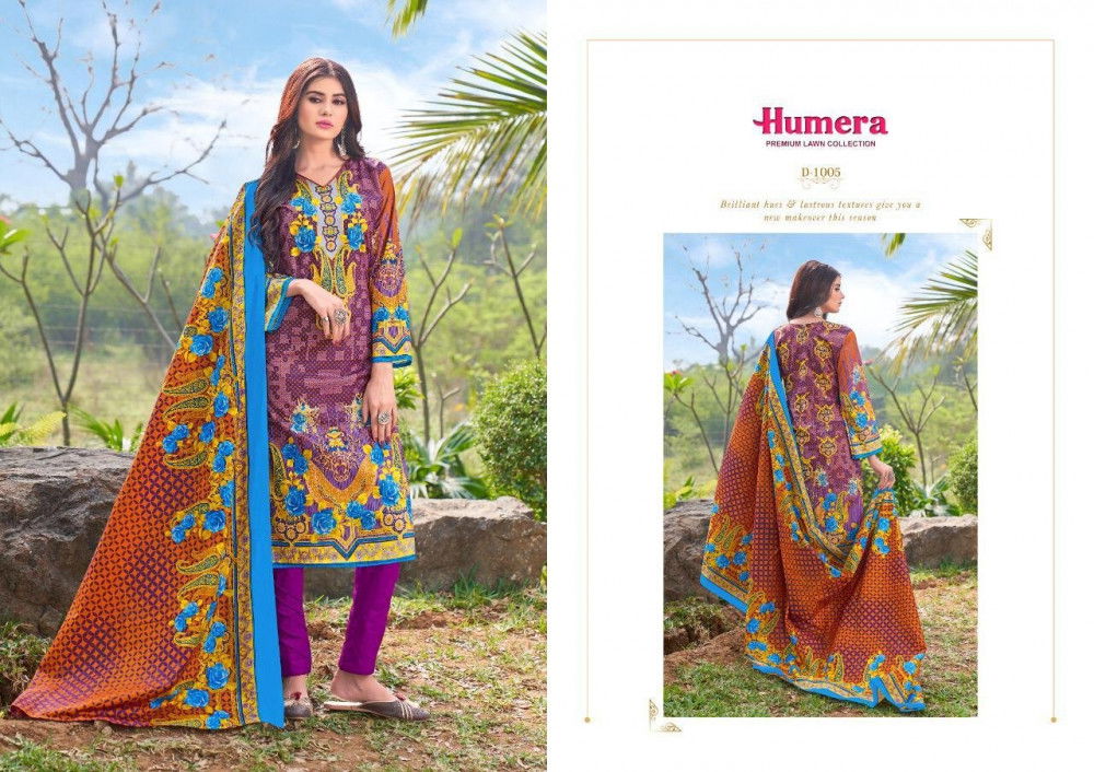 Gul Ahmed Humera 1 Latest Fancy Designer Casual Wear Pure Lawn  Cotton Dress Materials Collection 